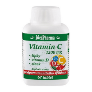 MEDPHARMA Vitamín C 1200 mg šípky vitamín D + zinok 67 tabliet