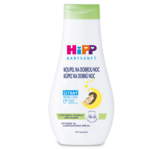 HIPP Babysanft kúpeľ na dobrú noc šetrný s výťažkom z bio mandlí a santalového dreva 350 ml