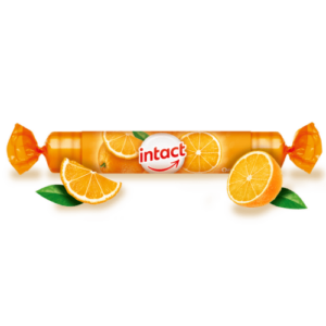 INTACT rolka hroznový cukor s vitamínom C pomaranč 40 g