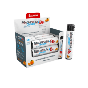 SALUTEM Magnesium chelate + B6 orange ampulky na pitie s pomarančovou príchuťou 10 x 25 ml