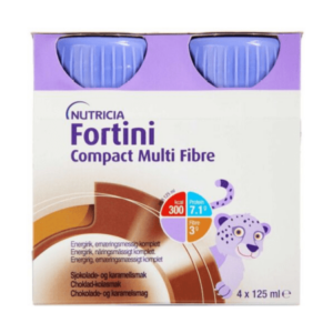 FORTINI Compact multi fibre čokoláda karamel 4 x 125 ml