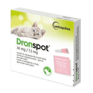 DRONSPOT 30 mg/7,5 mg spot-on pre malé mačky 2 x 0,35 ml