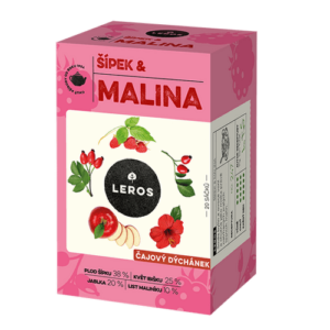LEROS Čajová chvíľka šípka a malina 20 x 2 g