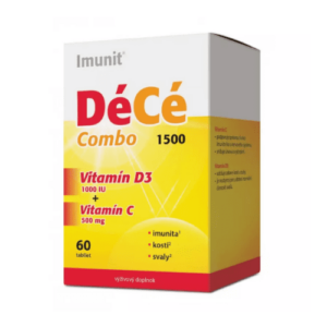 DÉCÉ Combo 1500 imunit vitamín D3 1000 IU + vitamín C 500 mg 60 tabliet