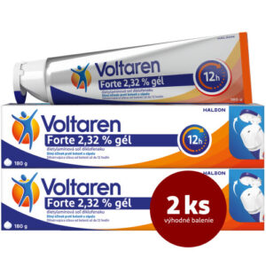 VOLTAREN Forte 2,32% gél na bolesť chrbta svalov a kĺbov 180 g - balenie 2 ks