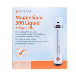 LIVSANE Tekuté magnézium 300 + vitamín B6 8 x 30 ml