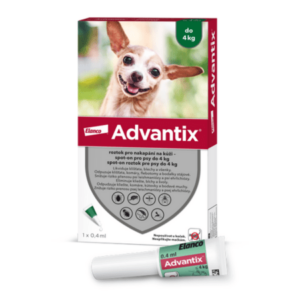 ADVANTIX Spot-on pre psy do 4 kg 0,4 ml