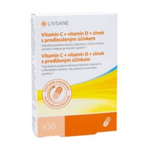 LIVSANE Vitamín C + vitamín D + zinok 30 kapsúl