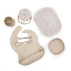 MARTONS Silikónová jedálenská sada 7-dielna beige set