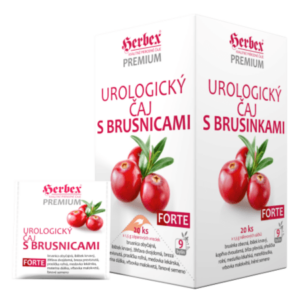 HERBEX Premium urologický čaj s brusnicami forte 20 x 1,5 g