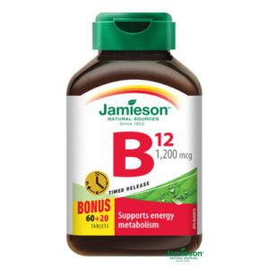 JAMIESON Vitamín B12 s postupným uvoľňovaním 60 + 20 tabliet ZADARMO