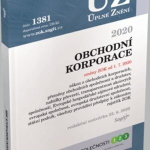 ÚZ 1381 Obchodní korporace 2020 (česky)