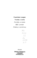 Tvorba z exilu (František Langer) (česky)